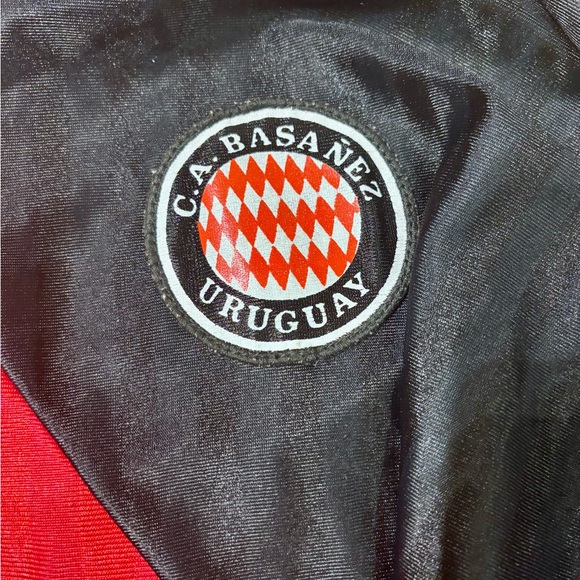 Vintage Adidas CA Basañez Uruguay Soccer Jersey Long Sleeve Red Black Size L - Picture 4 of 4